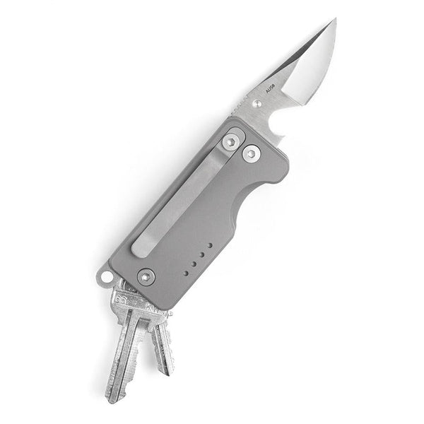Shorty Knife + Key Organizer Titanium Bead Blasted Gallantry