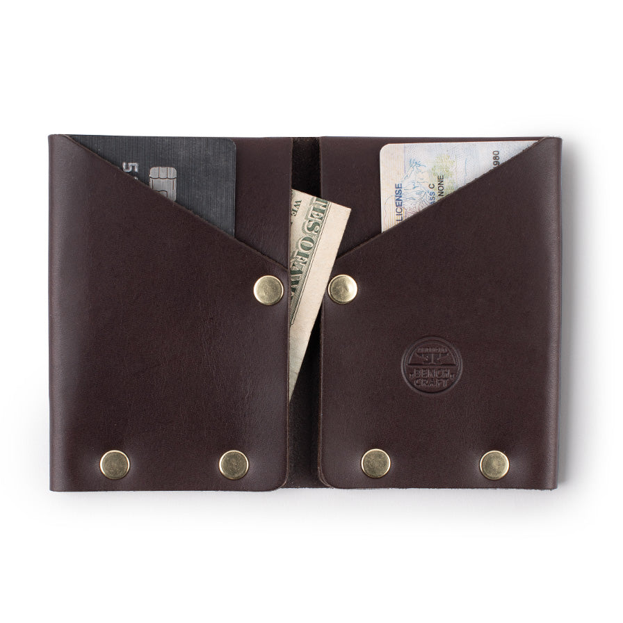 American Bench Craft Hammer Riveted Wallet - Brown | Gallantry