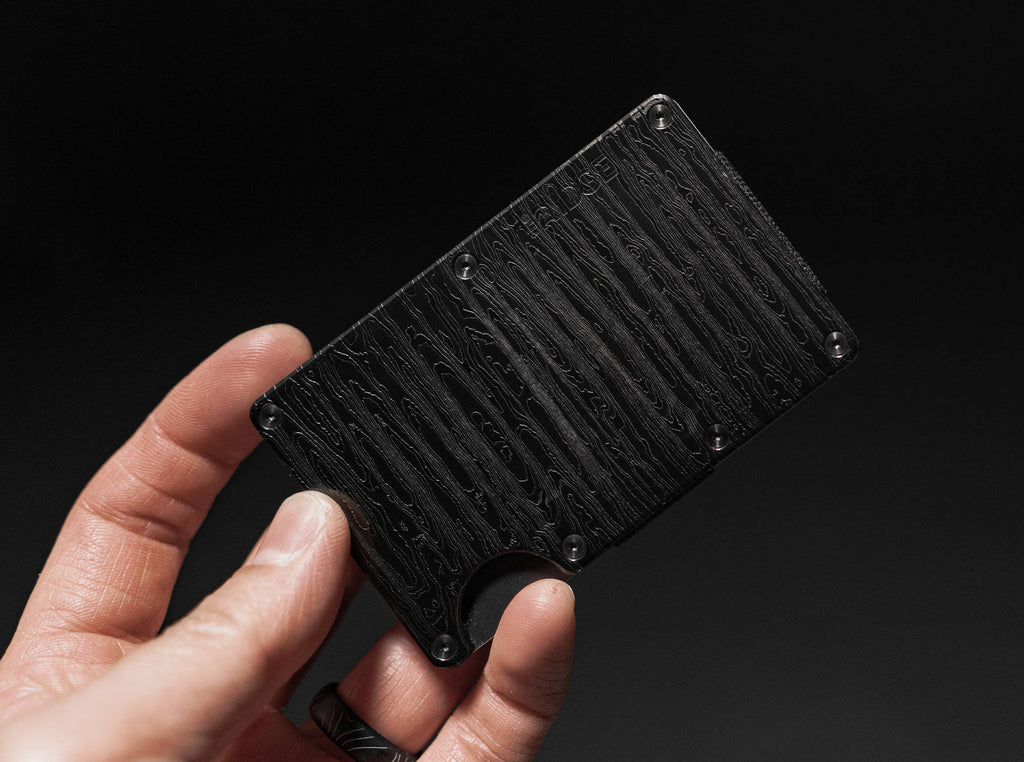 The Ridge Black Damascus Wallet 