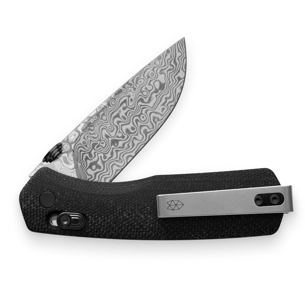 The James Brand The Carter Black Micarta / Damascus Gallantry
