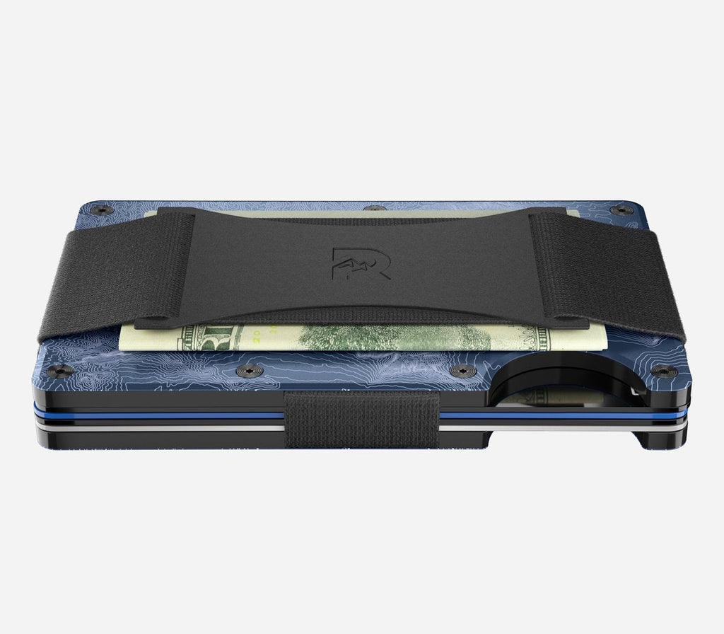 The Ridge Aluminum Wallet - Topographic - North Shore | Gallantry