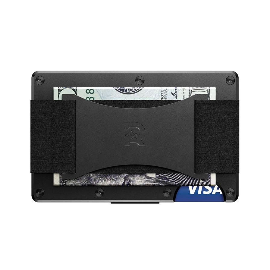 The Ridge Titanium Wallet + Money Clip - Black | Gallantry