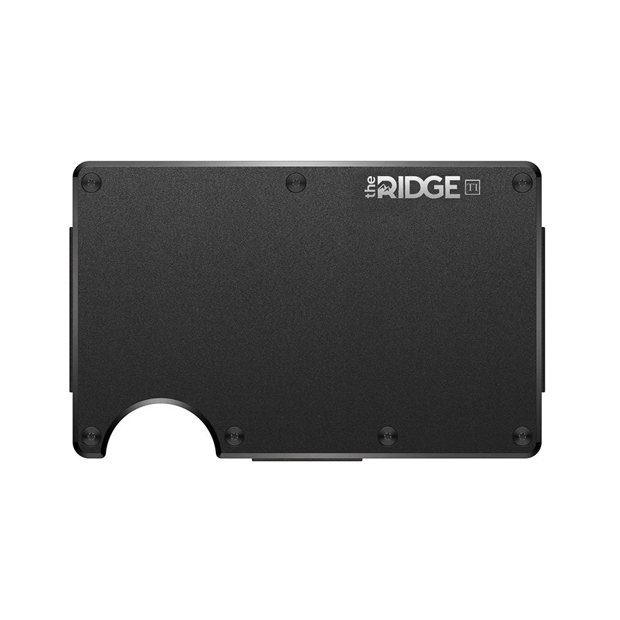 The Ridge Titanium Black ザ リッジ チタニウム The Ridge Titanium Wallet + Money Clip - Black | Gallantry