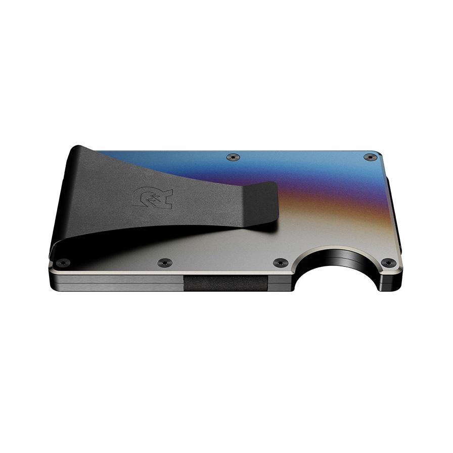The Ridge Titanium Wallet + Money Clip - Burnt Gunmetal