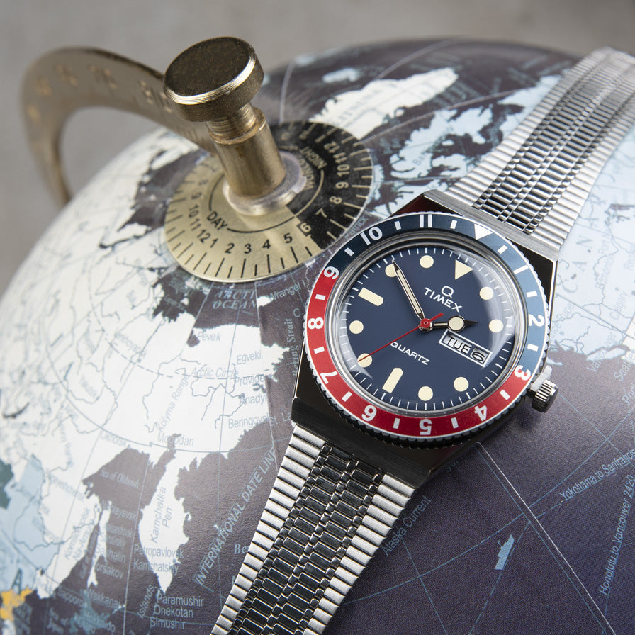 Q Timex Reissue Watch Blue Red Gallantry