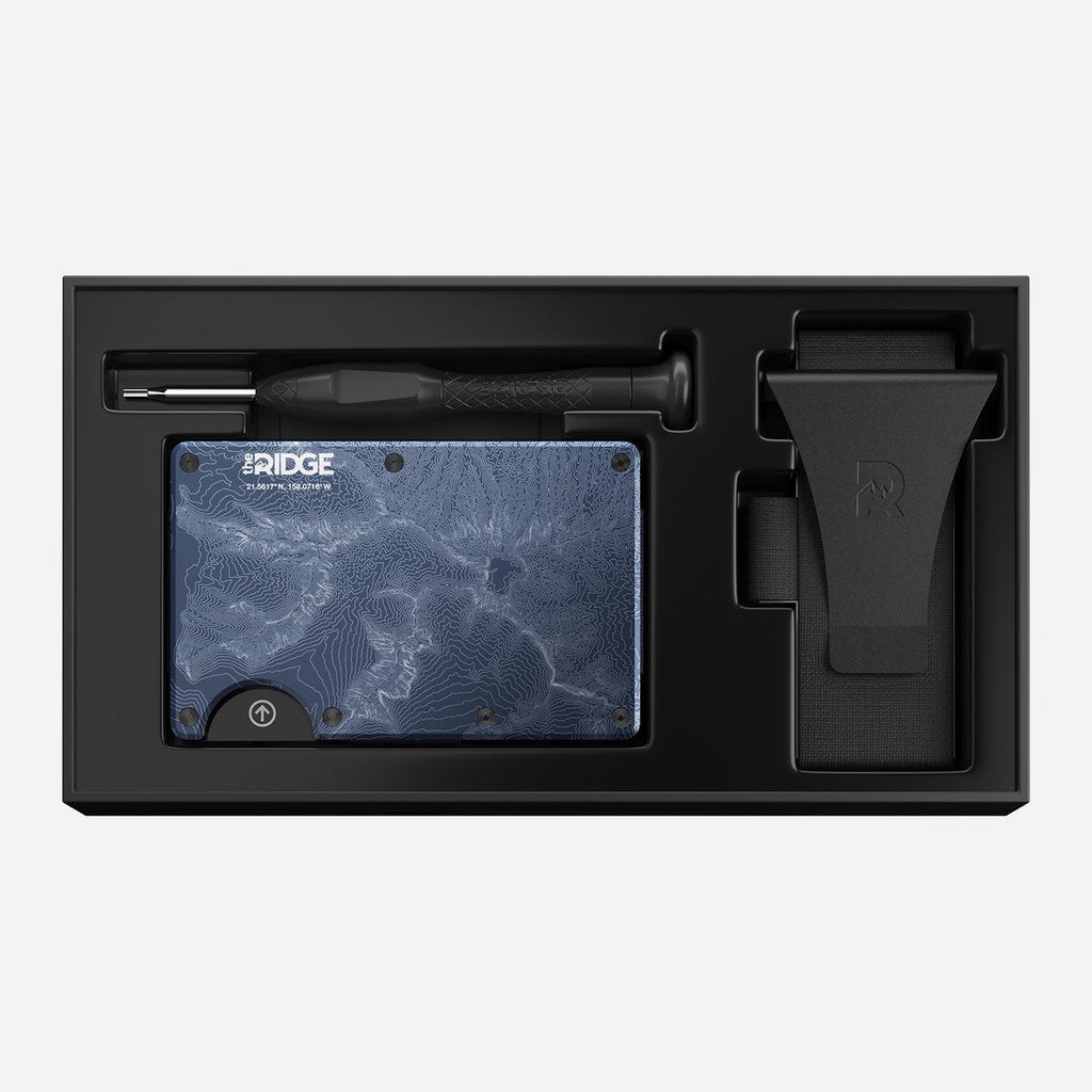 The Ridge Aluminum Wallet - Topographic - North Shore | Gallantry